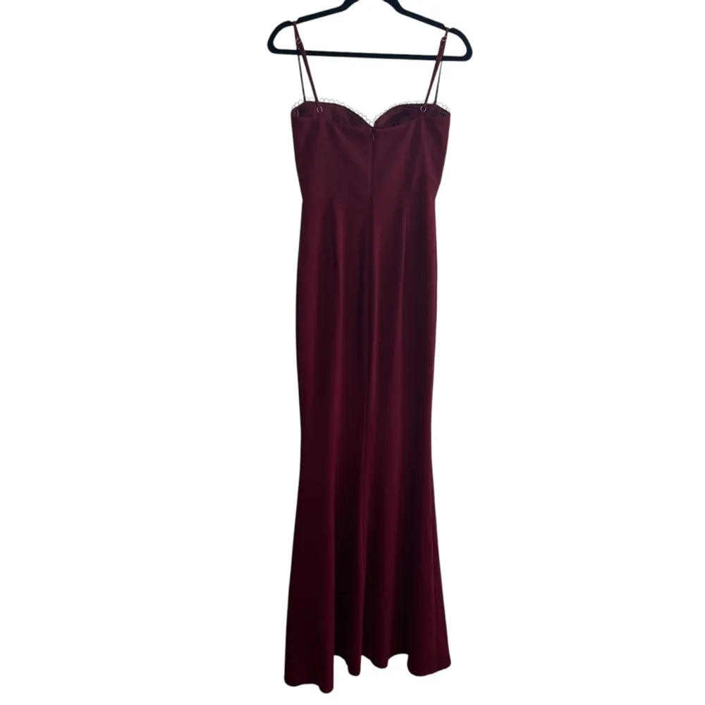 Yasmin Gown In Bordeaux Burgundy - Image 6