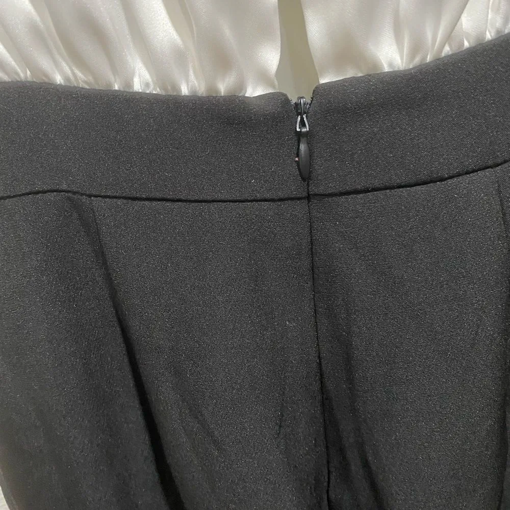 NWT Lulus Delightfully Refined Black & White Color Block Jumpsuit size XS - Image 5