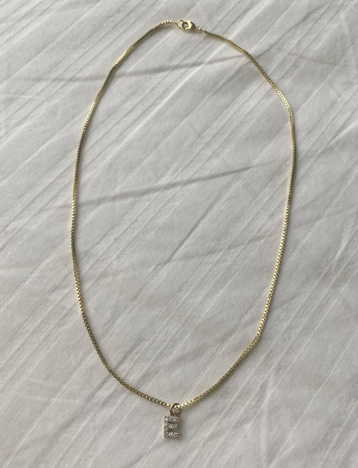 Gold E Necklace - Image 2