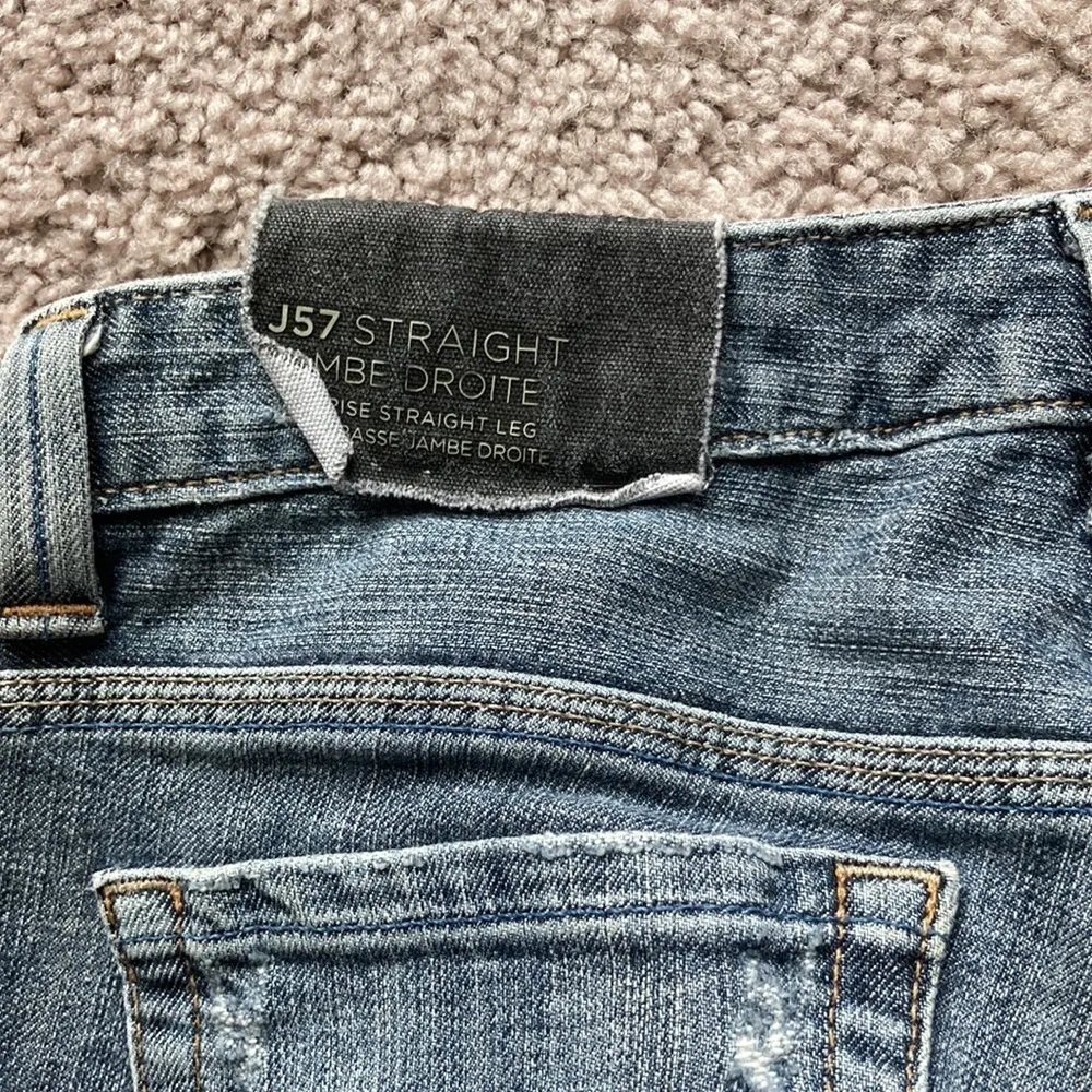 NWT Armani Exchange Low Rise Straight Leg Denim Jeans Women’s Size 2 Tall Blue - Image 11