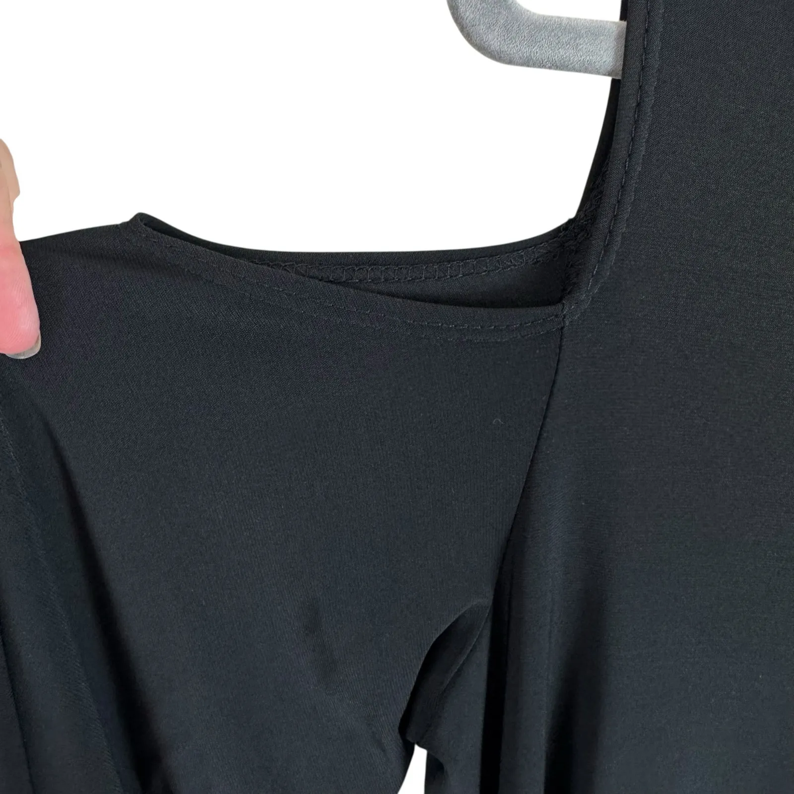 Annalee &‎ Hope NWT Black Cold Shoulder Lightweight Knee Length Dress Size L - Image 3