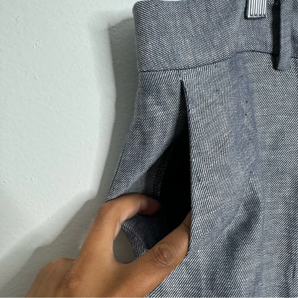 NWT Talbots Washed Linen Chambray Ankle‎ Pants Size 14W - Image 3