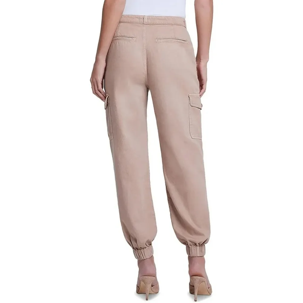 L’agence Russo High Rise Utility Flight Pants Joggers Elastic Hem Khaki 25 NWT - Image 2