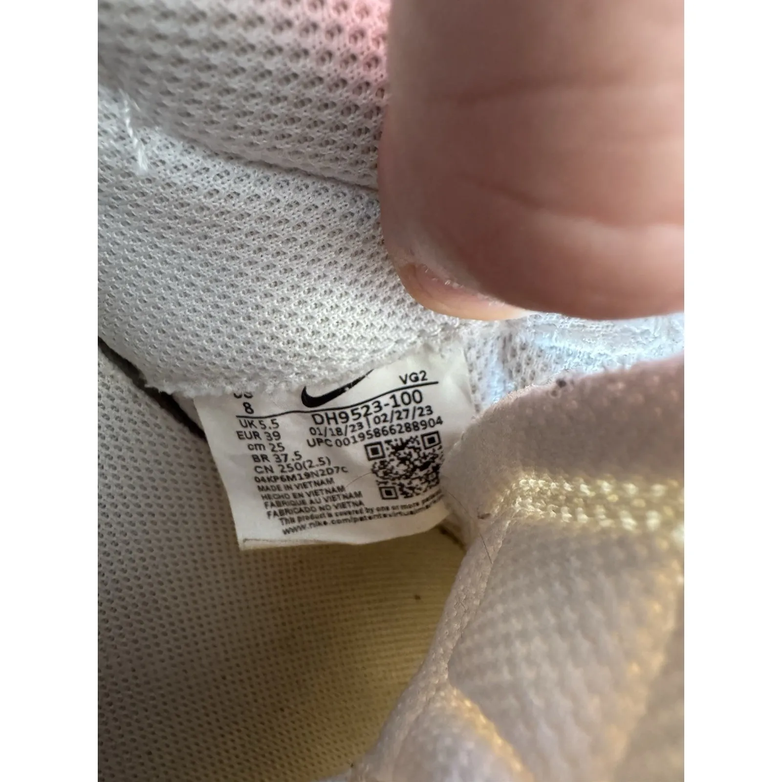 Nike Size 8 Waffle Debut Running Shoes Womens White Swoosh Casual Sneakers Gym - Image 4