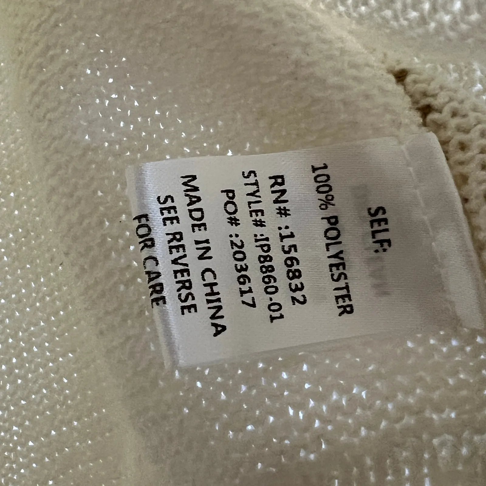 Bibi Cream Crew Neck Pullover Knit Sweater Size Medium - Image 4