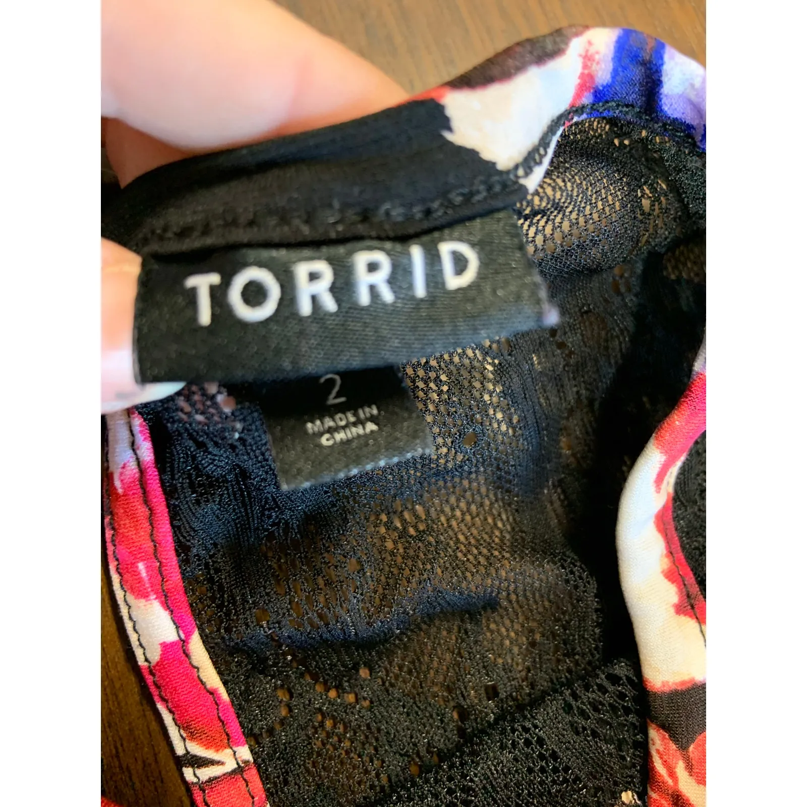 Torrid Floral Dress Women 2 Lace Stretch Plus Size Feminine Dainty Colorful Cute - Image 2