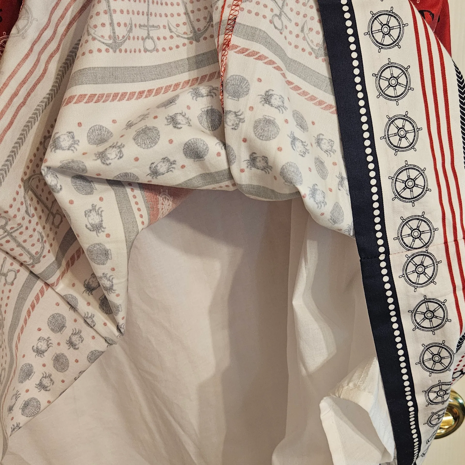 Charter Club Skirt Nautical Sailor Print Pleated Fully Lined 100% Cotton Sz 10 - Image 7