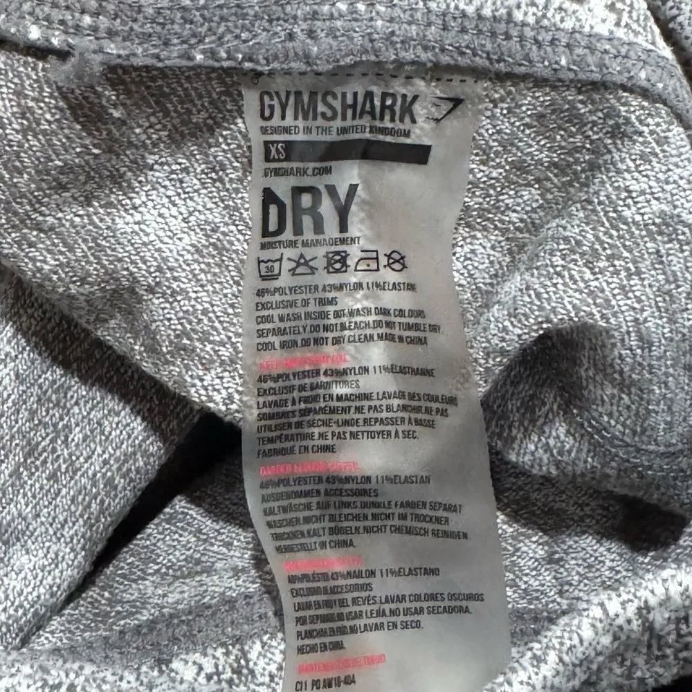 Gymshark Fleur Texture Leggings Charcoal Marl Women’s XS - Image 3