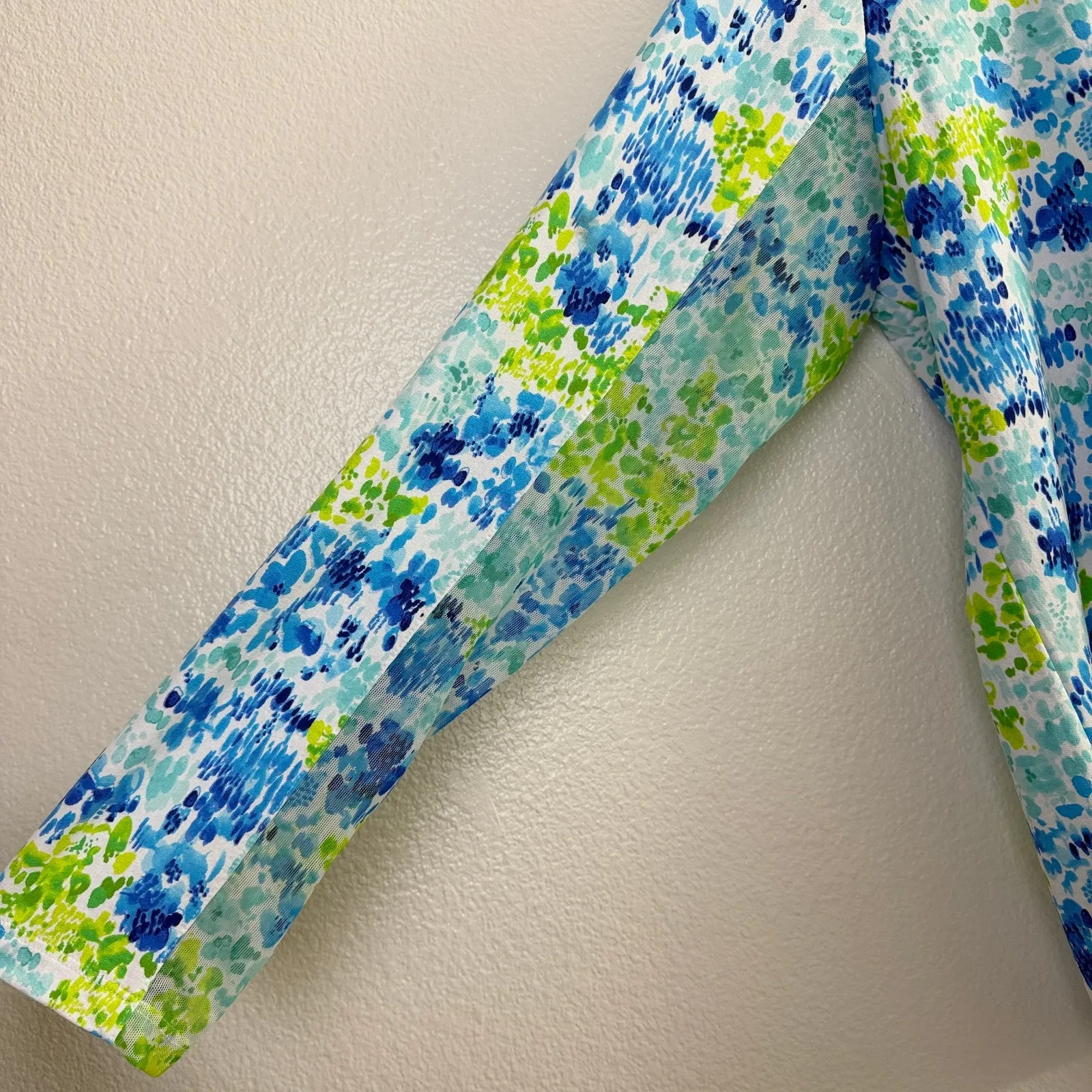 Ibkul Womens Long Sleeve Sun Shirt Womens XL Blue 1/4 Zip Golf Outdoor Hiking UV - Image 4