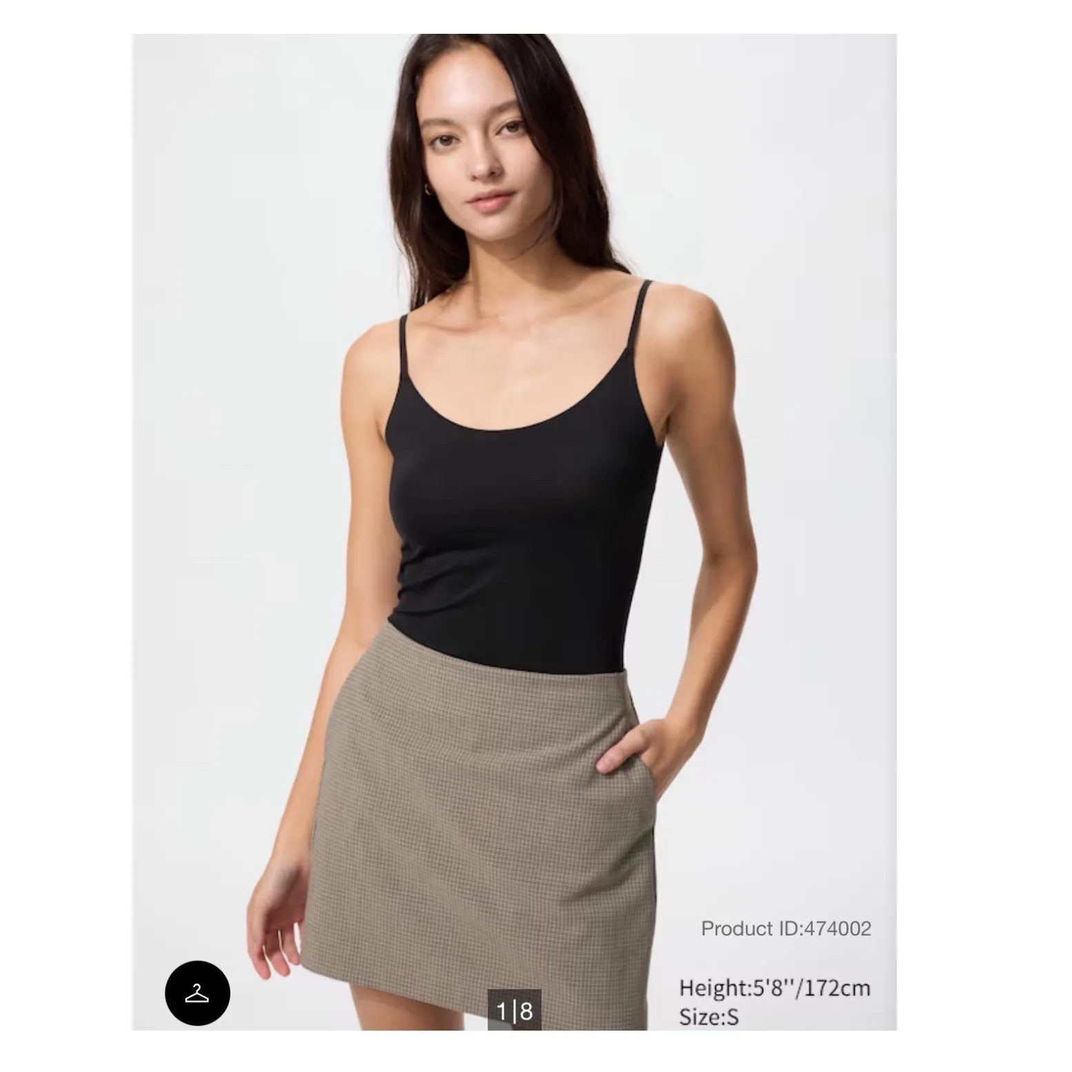 Uniqlo AIRism babydoll pink Camisole M V-Neck Spaghetti Strap Innerwear OLDSTOCK - Image 2