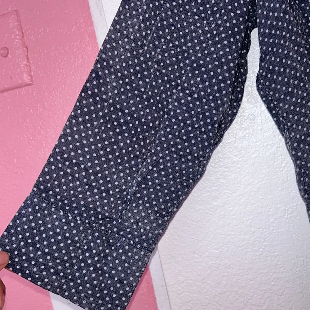 Long Sleeve white polka dot Blouse - Image 4