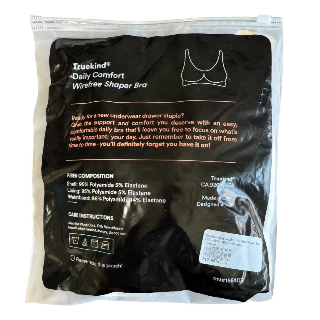 Shapermint TRUEKIND Daily Comfort Wirefree Shaper Bra Beige NWT Medium Tan - Image 8