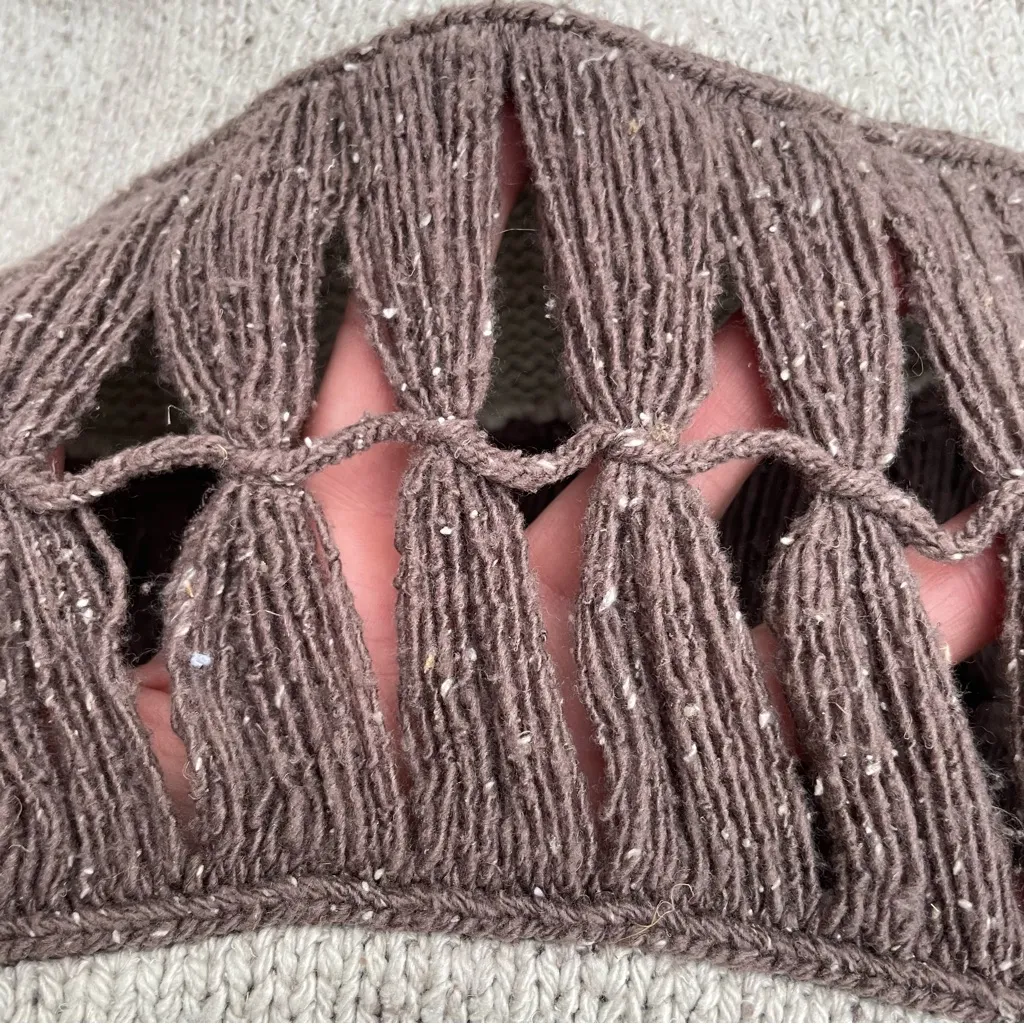 Vintage Animale Chunky Silk Knit Sweater Maxi Skirt in Oatmeal Tan XLarge Size XL - Image 7