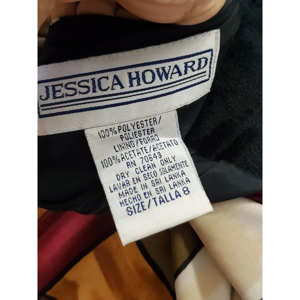 Vintage Jessica Howard Petite Geometric Colorblock Design Classic Retro Style 8 - Image 9