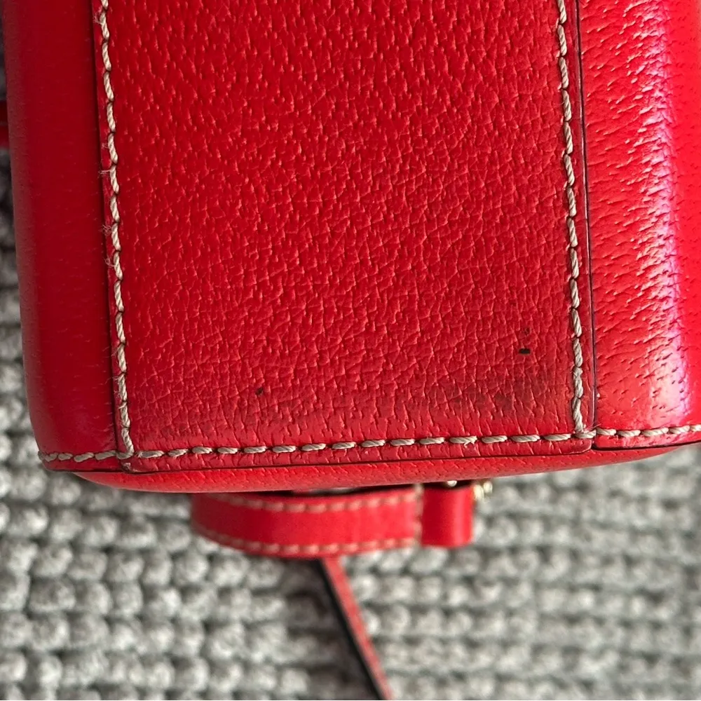 Kate Spade Red Bag with Gold details - Image 8