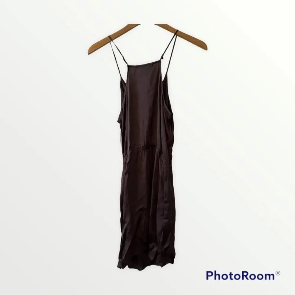 NWT Young Fabulous & Broke Brown Slip Dress Mini Faux Wrap Cocktail Womens M - Image 6