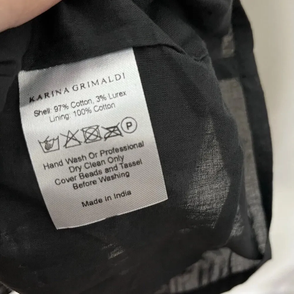 Karina Grimaldi X Revolve Womens Irna Dot Mini Dress Polka Black Size Large - Image 12