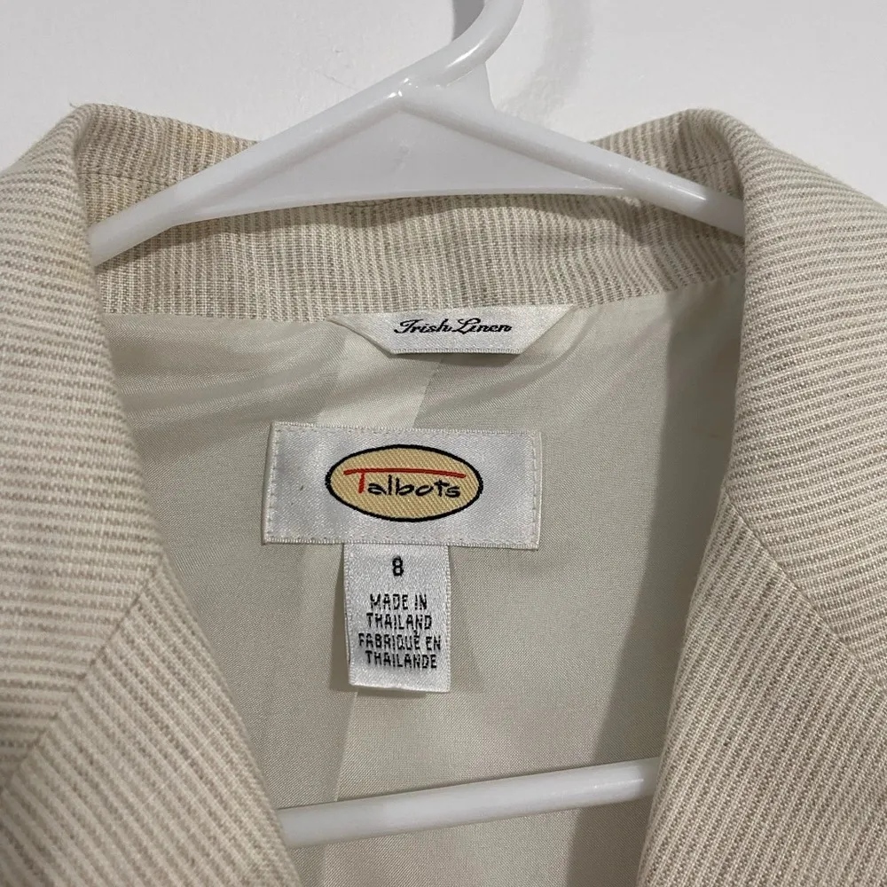 Talbots  Pinstripe Irish Linen Blazer - Image 10