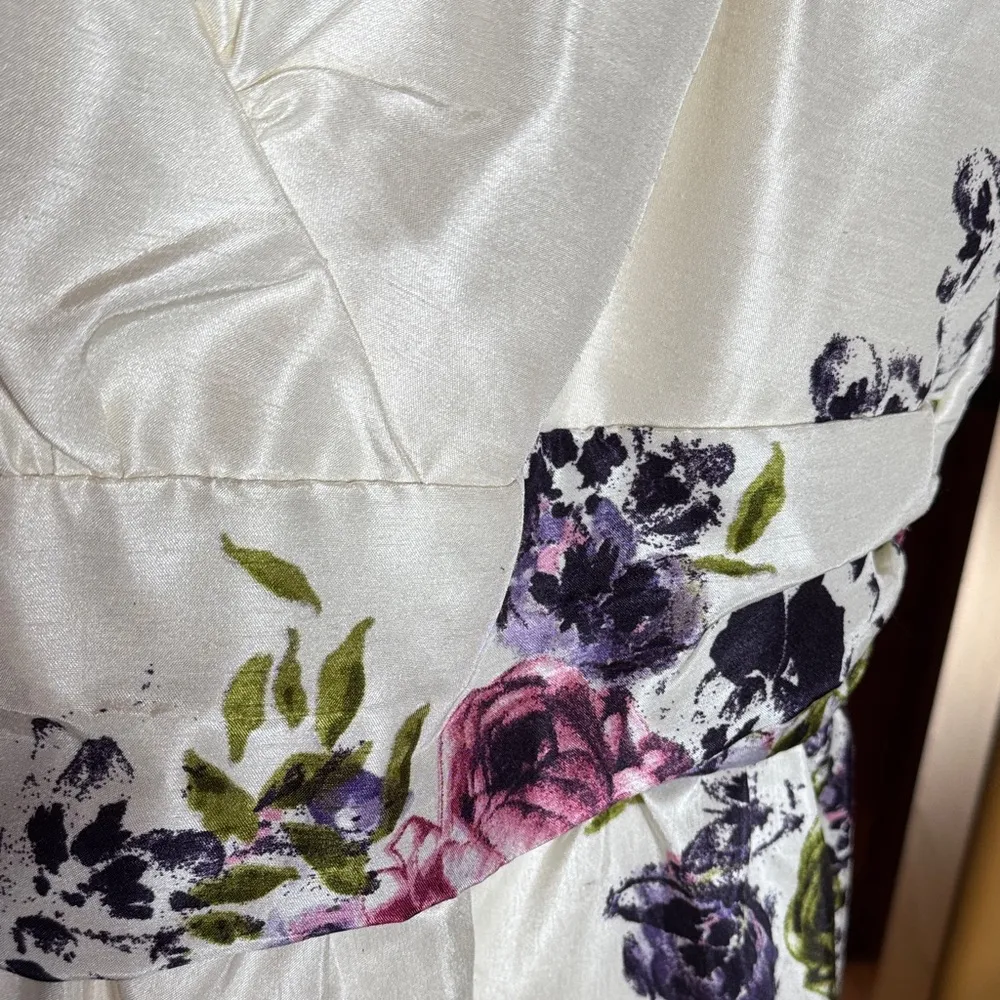 Torrid Vintage Label Purple Floral Ivory Bubble Hem Dress Size 24 - Image 8