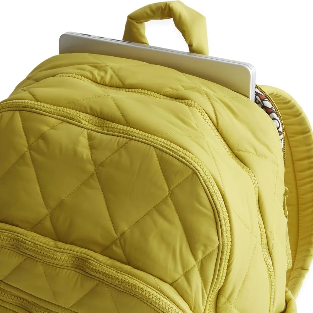 Vera Bradley Large Bancroft Backpack Moonless Night Black Premium Cotton 50103 - Image 4