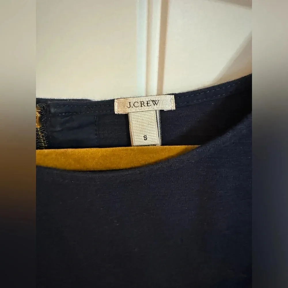 J Crew Navy Peplum Tank Top - Image 3