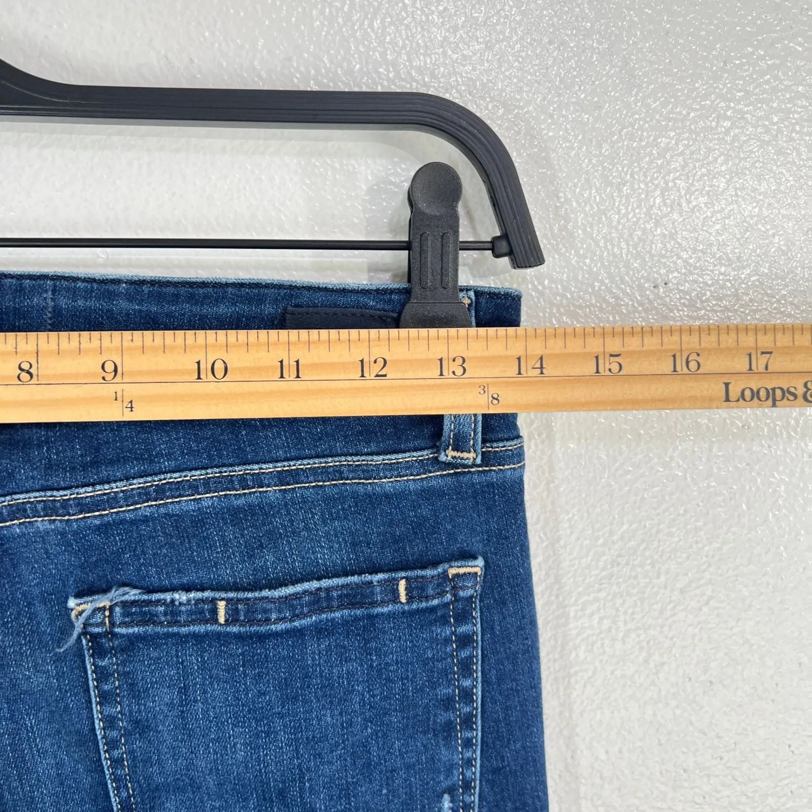 PAIGE Verdugo Ankle Jeans Women's Size 26 Dark Wash Distressed Skinny Casual - Image 6