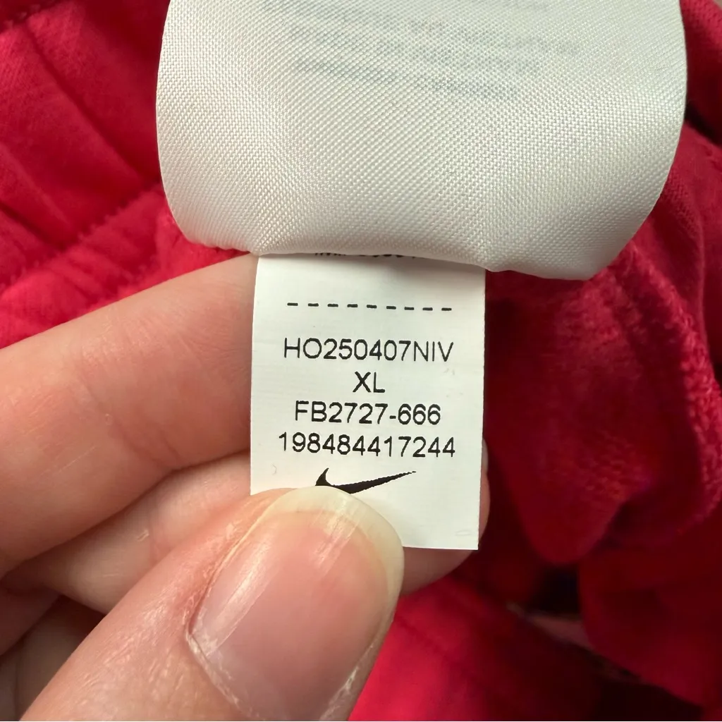 Nike Women's Sportswear Club Fleece Mid-Rise Wide-Leg Sweatpants in Pink Size XL - Image 12