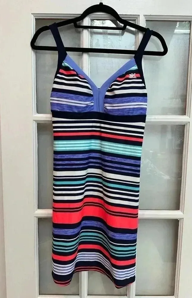 ZeroXposur Swimwear Tankini Swim Top Dress Padded Cups Stripes Size Small S - Image 7