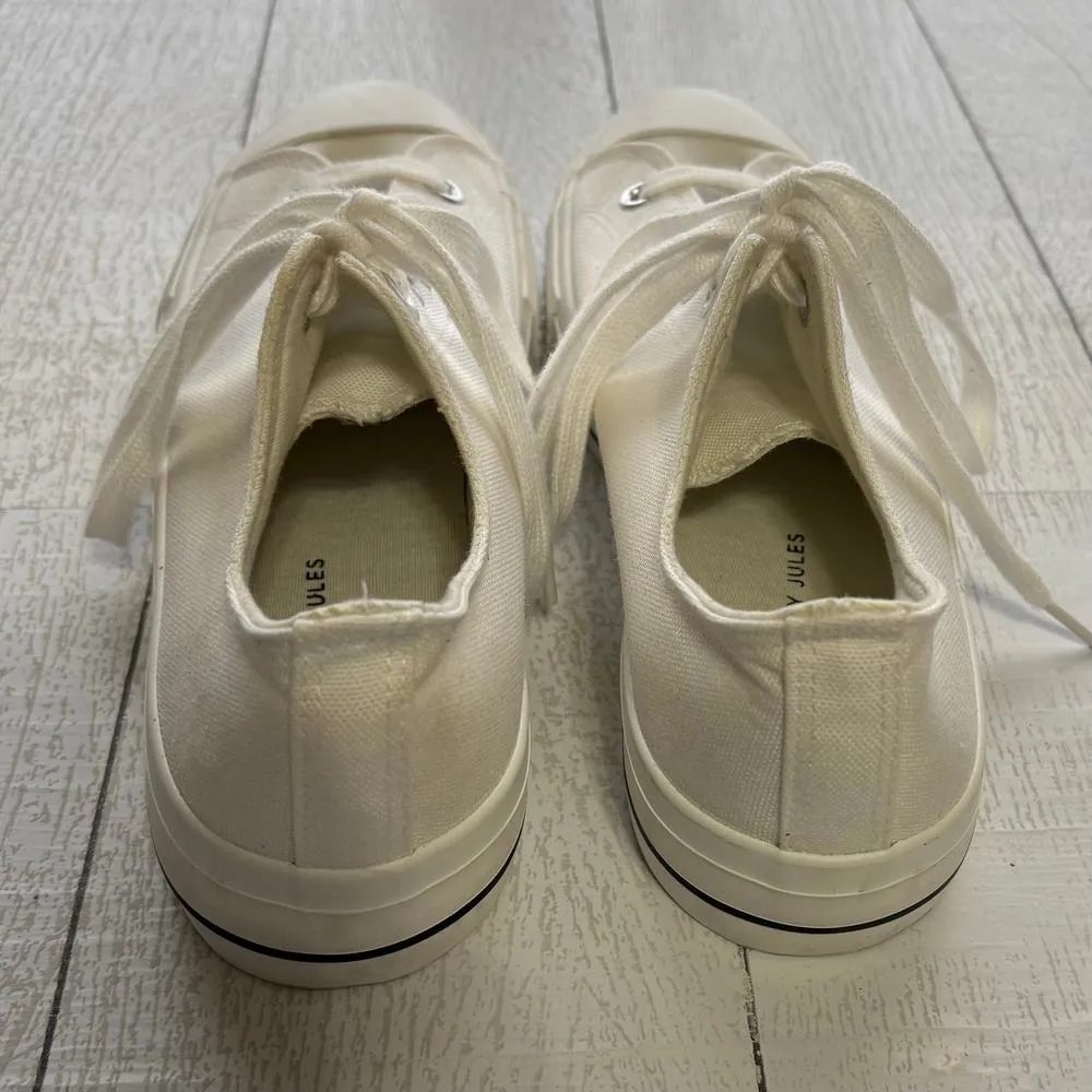 Sincerely Jules White Canvas Vince Sneakers Size 10M - Image 4