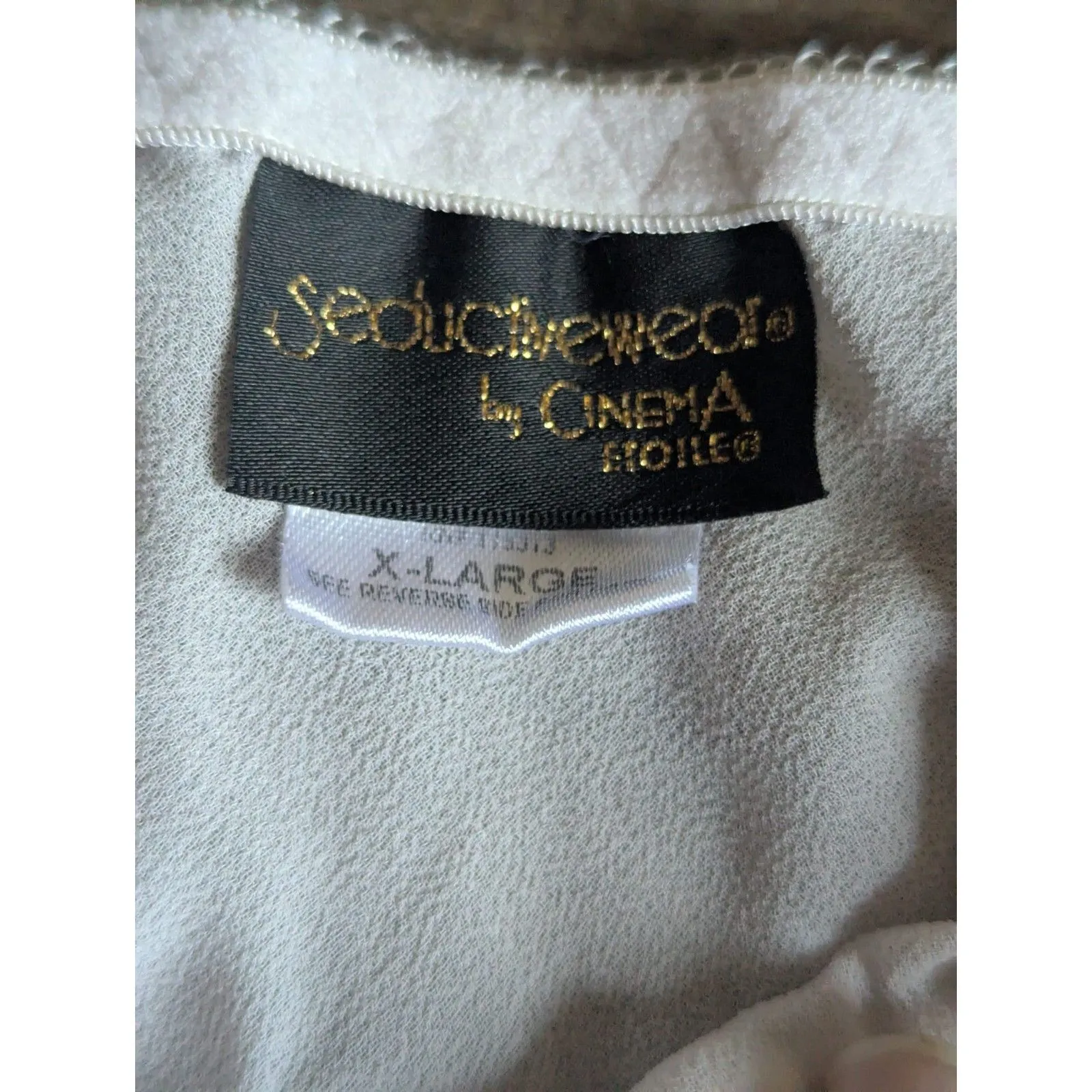 Seductivewear by Cinema Etoile XL Pink Lace Babydoll Slip White - Image 3