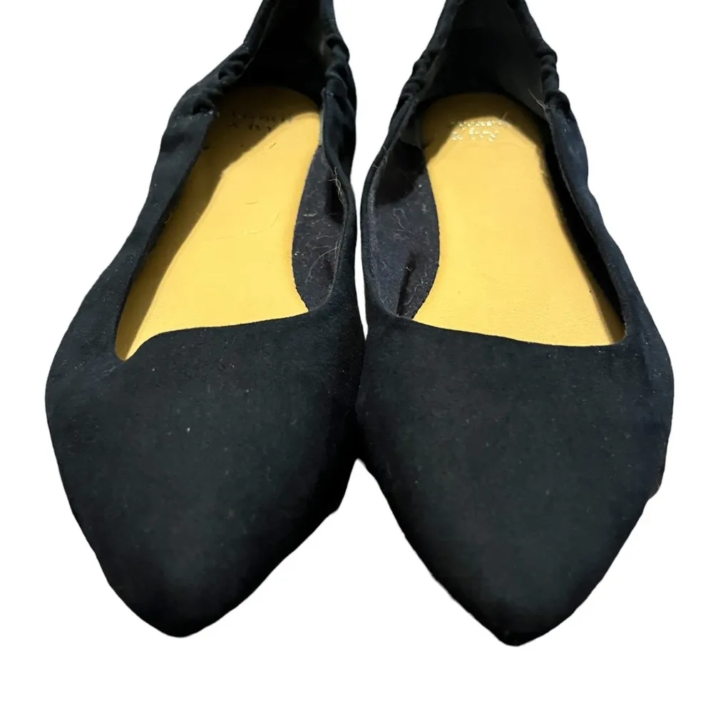 Crown and ivy navy blue faux suede flats size 8 - Image 2