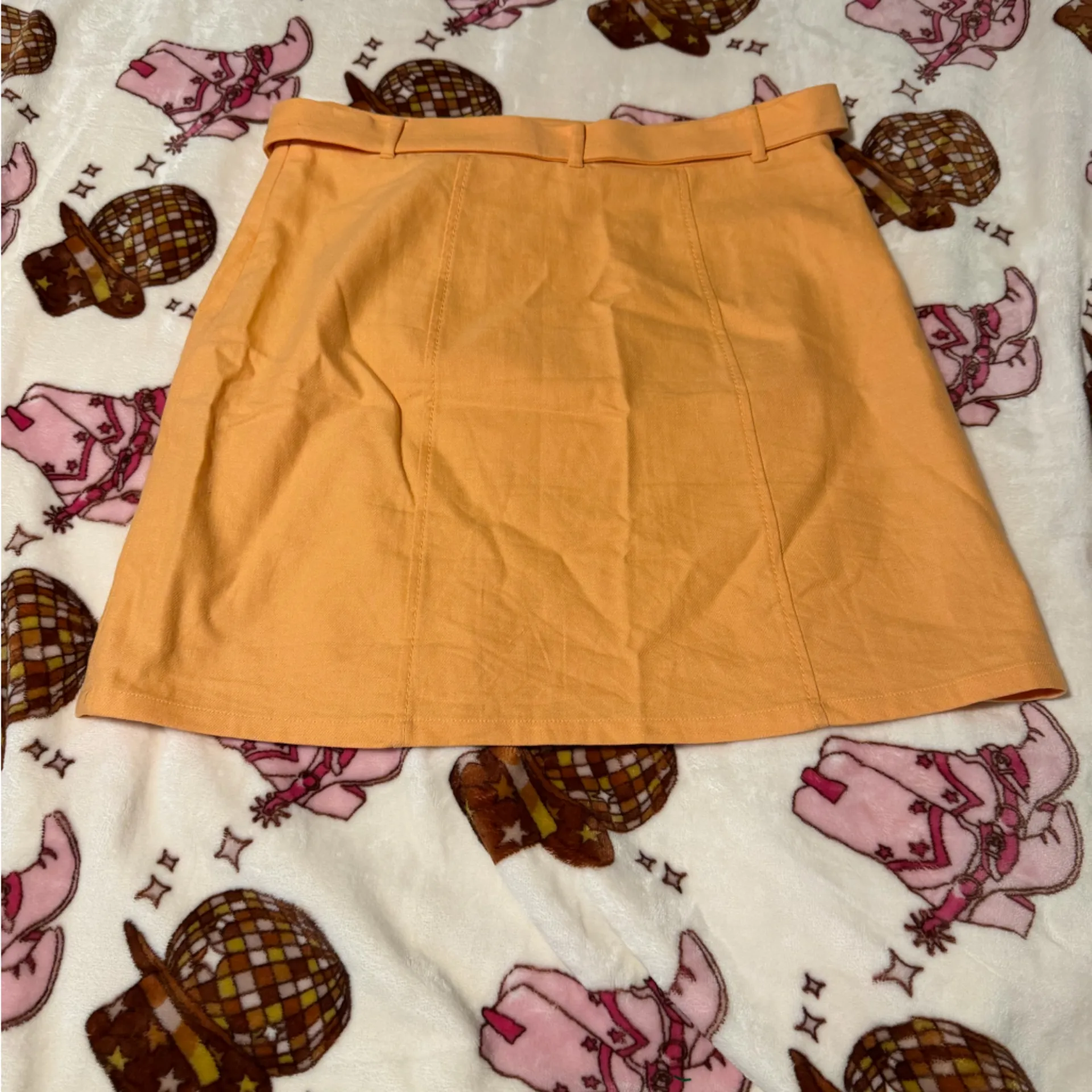 LOFT Orange Mini Skirt - Image 2