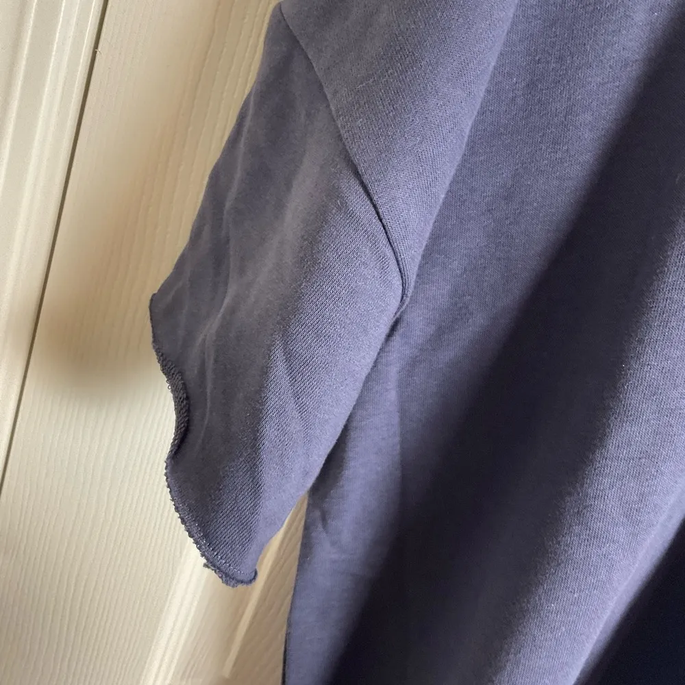 Under Armour Project Rock Terry Cropped Hoodie Iron Paradise Blue Sz 1X - Image 6