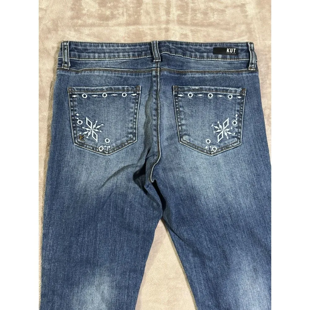 Kut From The‎ Kloth Womens Reese Ankle Straight Leg Blue Denim Size 8 - Image 7