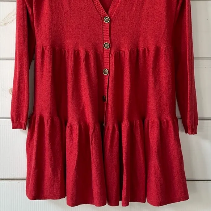 Matilda Jane Brilliant Daydream Love Me Tender Cardigan Sweater Red Small NEW - Image 5