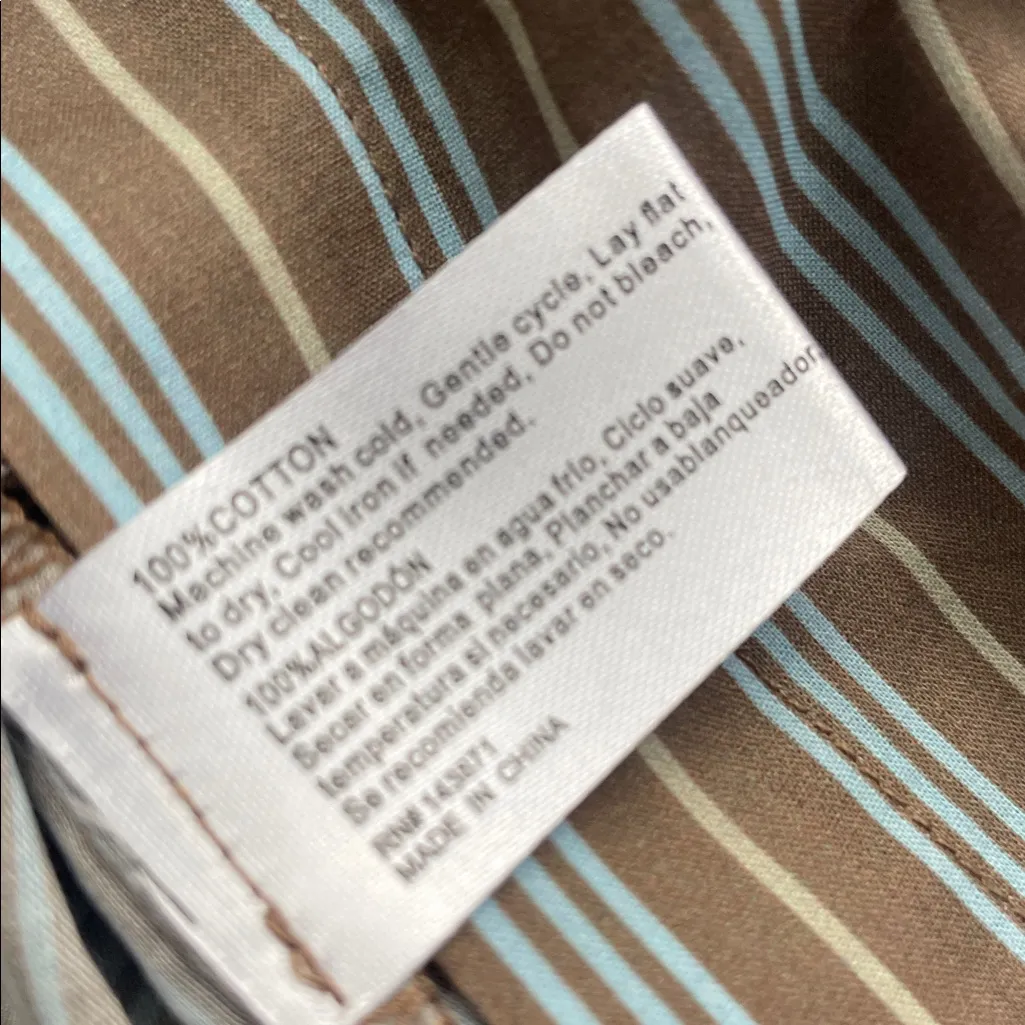 Frankie’s Bikinis Griffin Striped Button Up Shirt Ocean Stone - Image 17