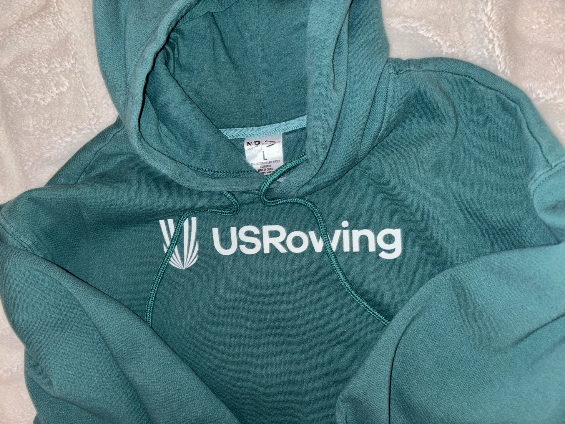 Green Hoodie US Rowing Size undefined - Image 3