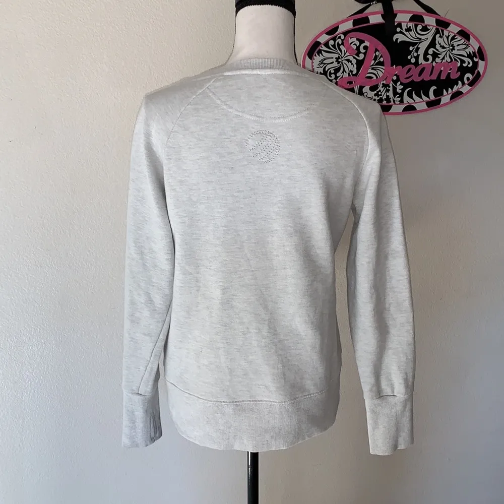 MPG light grey quilted athletic pullover sweatshirt Gray Size M - Image 4