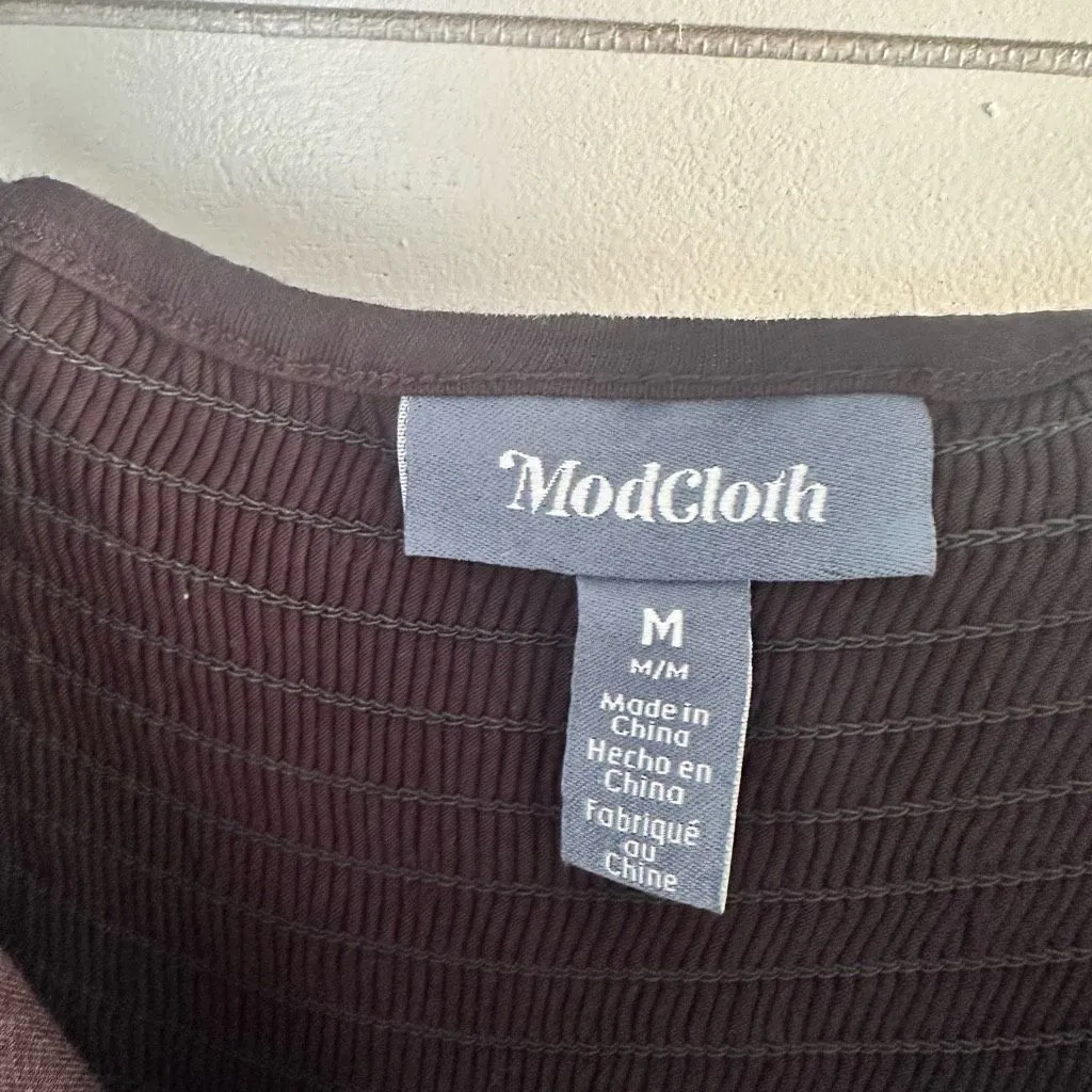 ModCloth Women’s Medium Black Rayon Jumpsuit New - Image 3