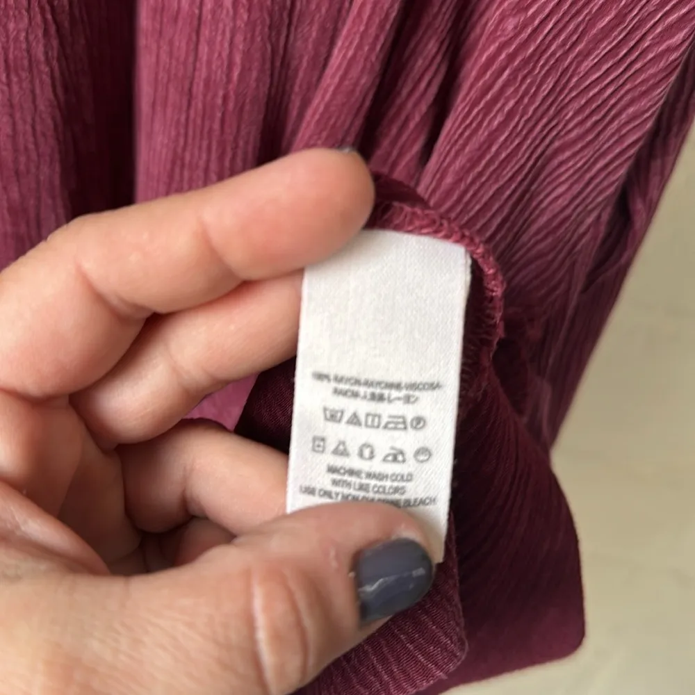 Free‎ People tunic long sleeve pockets xs oversized pleated hidden button down - Image 4