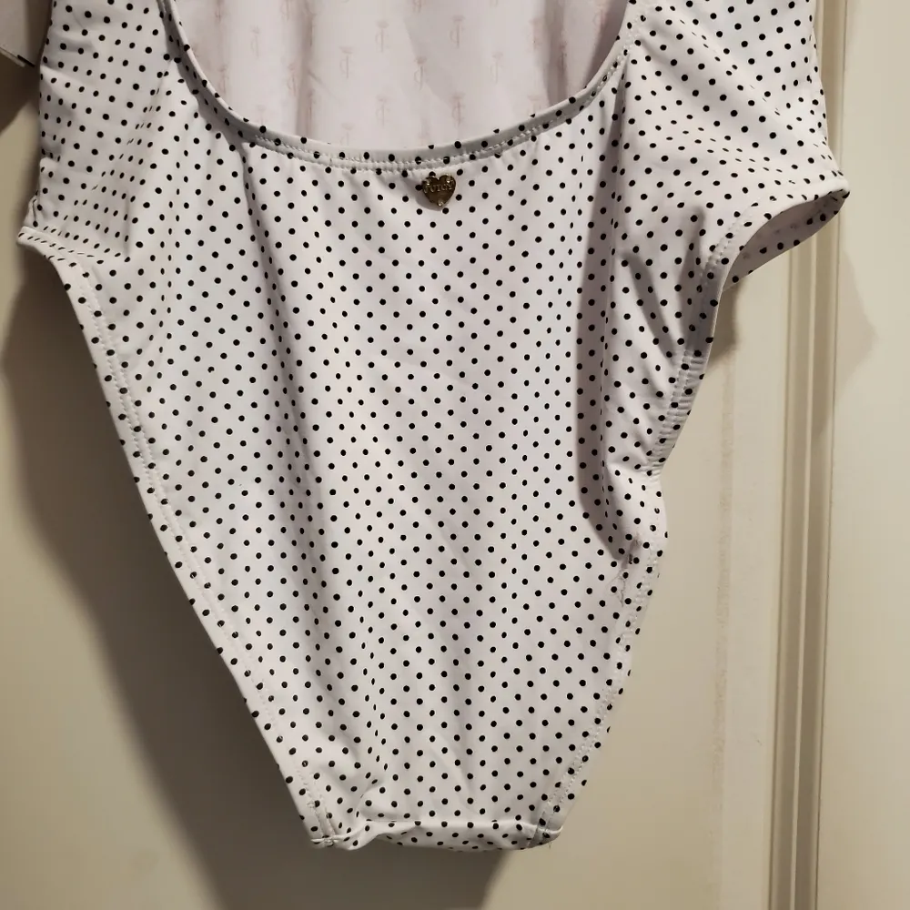 Juicy Couture White Black Polka Dot One Piece Swim - Image 8