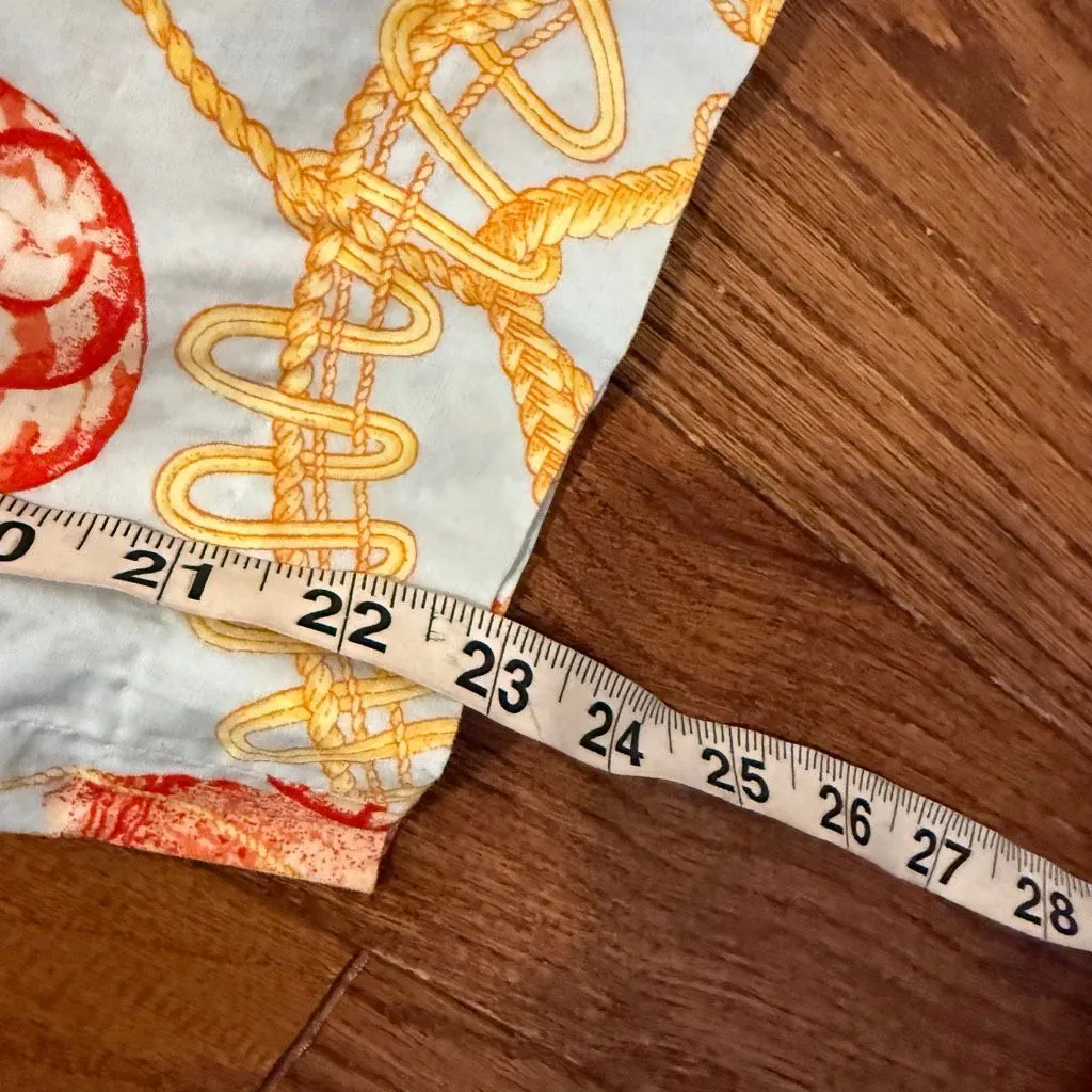 J. McLaughlin preppy shell nautical ocean blue cropped pants 2 - Image 7