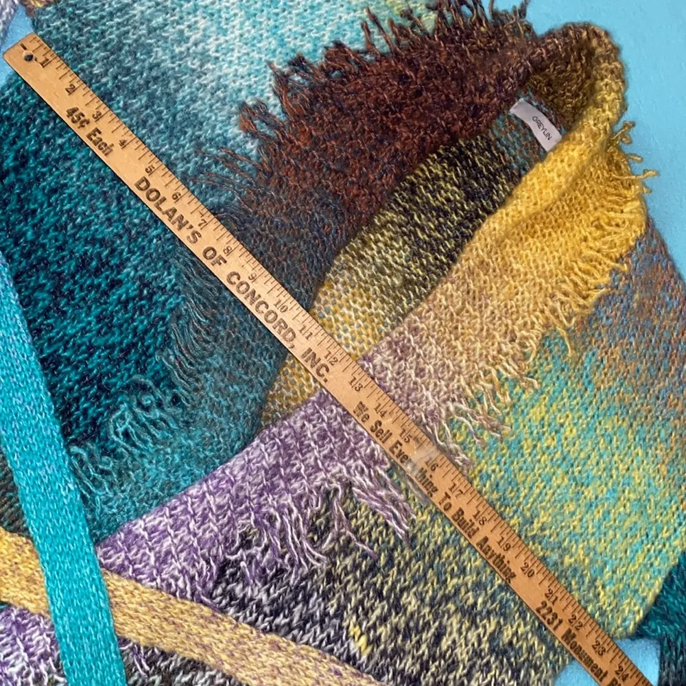 ANTHROPOLOGIE GREYLIN Natalia fringe wrap knit wool sweater blanket NEW size M - Image 7