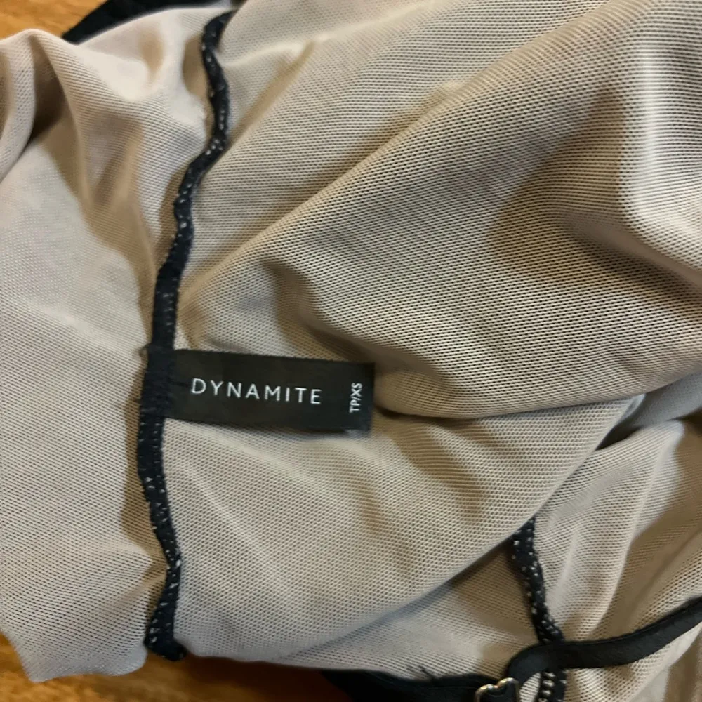 Dynamite Black Lace Bodysuit V-Neck with Mesh - Image 6