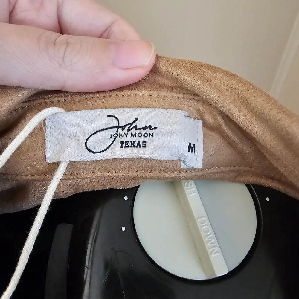 John Moon Embroidered Western Boho Button Down Fringe Tassel Shirt White Size M - Image 8