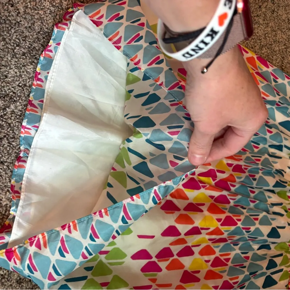 Shoshanna Silk Sweetheart Colorful Mini Dress - Image 8