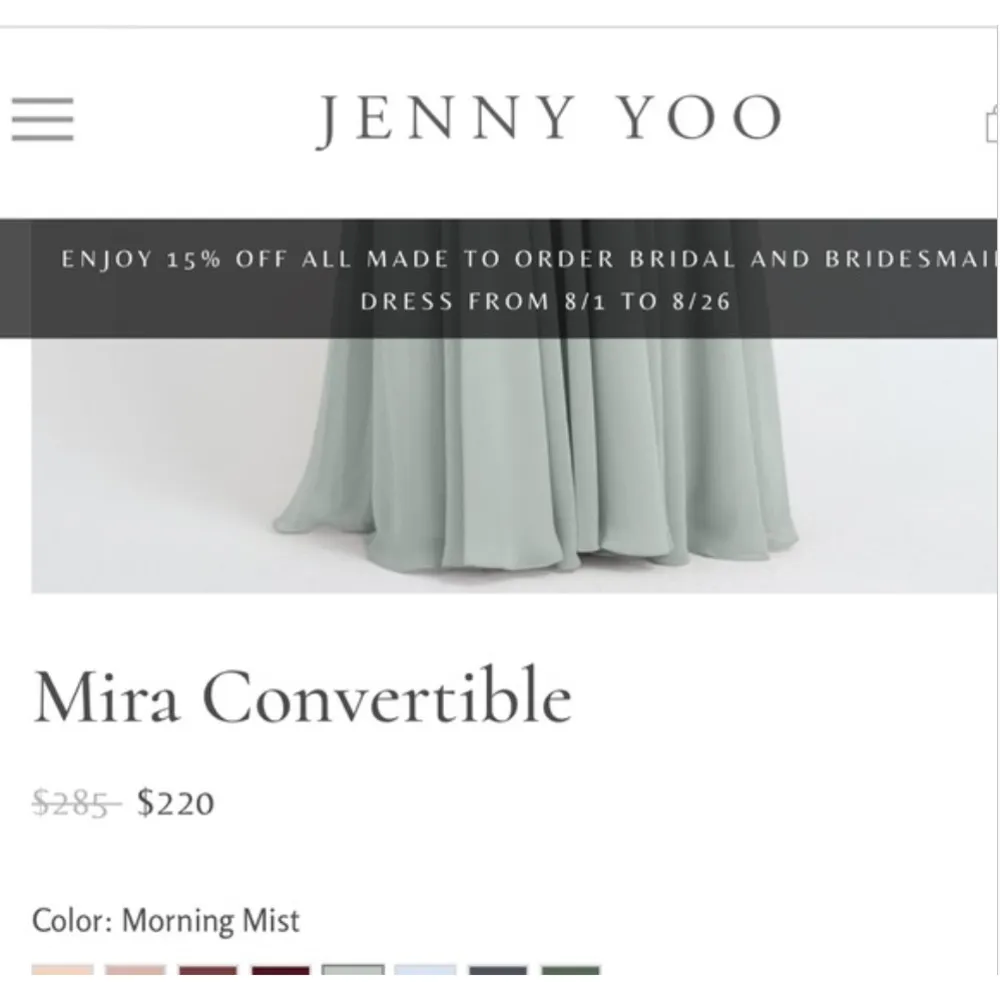 Jenny Yoo Collection Mira Convertable Gown In Sea Foam - Image 13