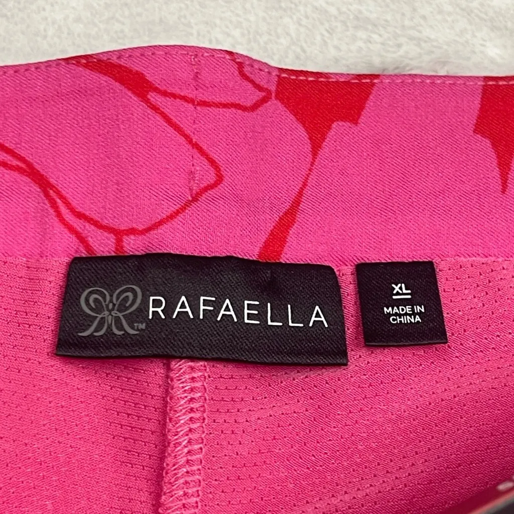 Rafaella Stretch Skort Women's Size XL Pressed Palms‎ Carmine Rose Pockets NEW - Image 7