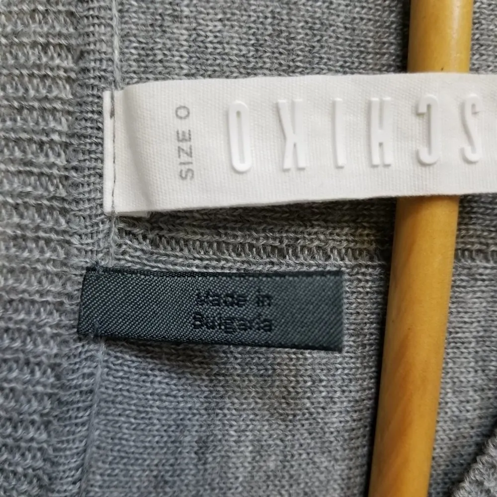 Ischiko Asymmetrical Wool Blend Sweater Gray Sz 0 - Image 9