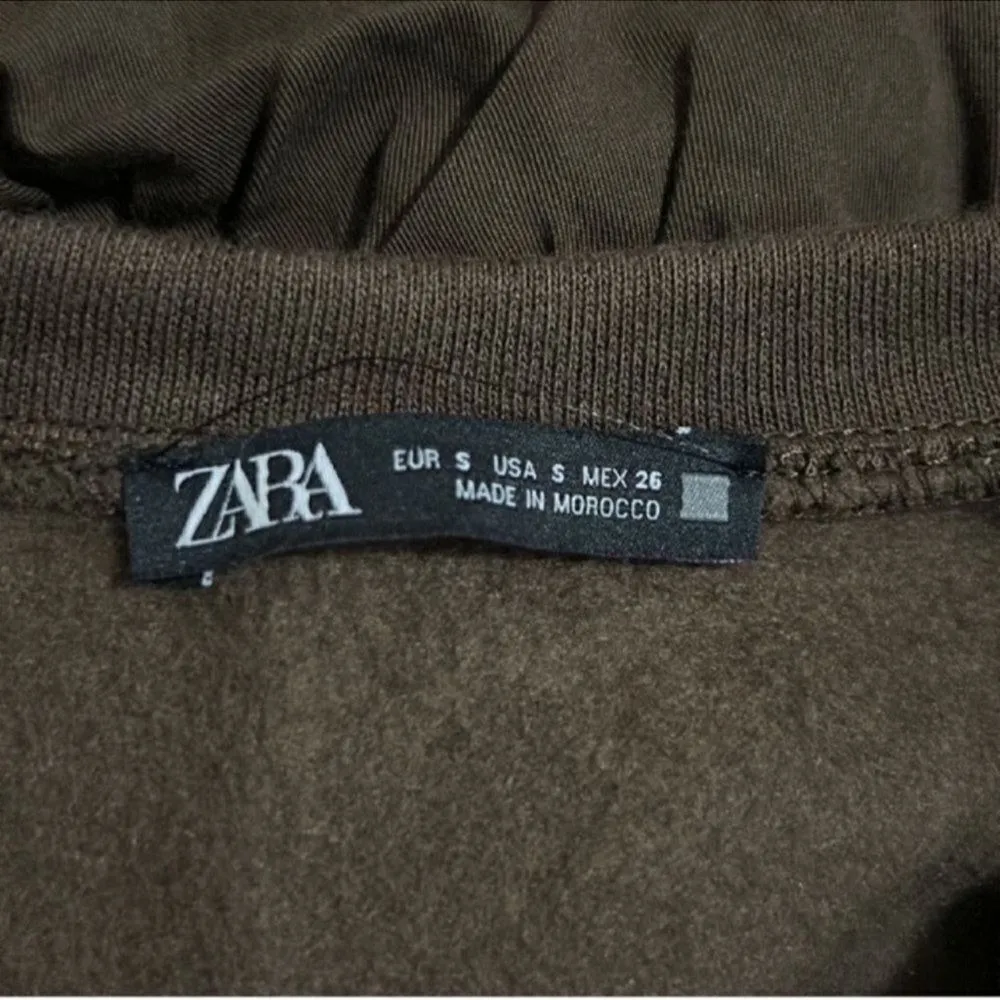 Zara Maroon Brown Color Mini Ruffle Dress (Size Small) - Image 6